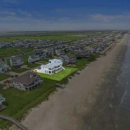 Beachfront Beauty With Hot Tub - 10 Steps To Sand Villa Galveston Exterior photo