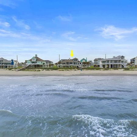 Beachfront Beauty With Hot Tub - 10 Steps To Sand Villa Galveston Exterior photo